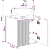  Umivaonik s policom Crna 49,5 x 41 x 64,5 cm Konstruirano drvo | shoptok.hr
