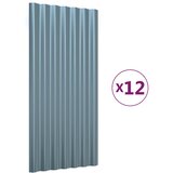 Krovni paneli 12 kom od pocinčanog čelika sivi 80 x 36 cm | shoptok.hr