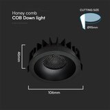  led ugradna svetiljka LED/18W/230V 3000/4000/6400K prečnik 10,6 cm crna | Eponuda.com