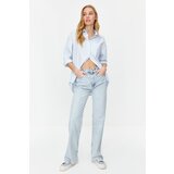 Trendyol Light Blue High Waist Wide Leg Jeans Cene