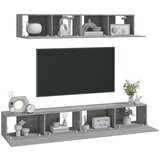  Komplet TV omaric 4-delni siva sonoma inženirski les, (20734670) | Shoptok.si