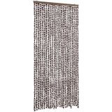 Furnova Zavesa proti mrčesu rjava in bela 100x220 cm šenilja, (21917827) | Shoptok.si