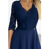 Numoco Elegant long dress with lace neckline | shoptok.hr
