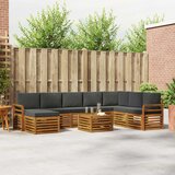  Set vanjskih sofa 9 kom. Prirodna i antracit Cijene