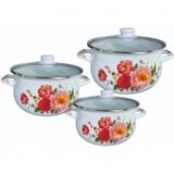 ROSBERG r54518f3g šerpa set 18/20/22cm bela sa cvećem ( 006890 ) Cene