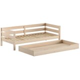 Vipack Otroška postelja iz masivnega bora z dodatnim ležiščem z letvenim dnom 90x200 cm v naravni barvi Margrit – | Shoptok.si