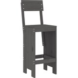  Barski stolci 2 kom sivi 40 x 48,5 x 115,5 cm masivna borovina | shoptok.hr