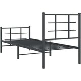 Metalni okvir kreveta uzglavlje i podnožje crni 80x200 cm | shoptok.hr
