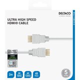 Deltaco ULTRA High Speed HDMI Kabel, 48Gbps, 2m, Bijeli | shoptok.hr