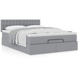  Otomanski krevet s madracem svijetlosivi 140x190 cm od tkanine | shoptok.hr