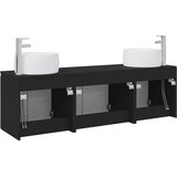  Set ormarića za kupaonicu 3 kom. Crna 49,5 x 44,5 x 66 cm | shoptok.hr