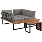 XXXL Lounge Garnitura Adam, Akacija, Siva, 3-Delno | Shoptok.si