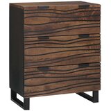 vidaXL Strani šal s predalom Rjava 60 x 33.5 x 75 cm Trden mangov les, (5000044708) | Shoptok.si