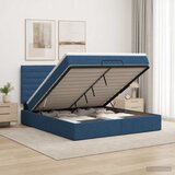  od pjene s madracem i LED-om Plava 180 x 200 cm Tkanina | shoptok.hr
