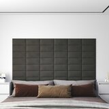  Zidna uzglavlja 12 pcs Tamnosiva Baršun | shoptok.hr