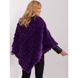 Wool Fashion Italia Poncho-AT-PN-2347.68-dark purple | Shoptok.si