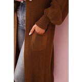 Kesi Włoski Sweater long cardigan dark camel | Shoptok.si
