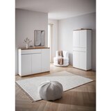 XORA omara za čevlje bela, hrast artisan | Shoptok.si