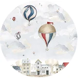 Dekornik Dječja zidna naljepnica Ballons in a Circle, ø 150 cm