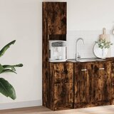 The Living Store Kuhinjska omarica dimljeni hrast 35x50x180 cm inženirski les - Kuhinjska Omarica, (21836765) | Shoptok.si