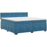  Boxspring krevet s madracem Tamno plava 200 x 200 cm Baršun | shoptok.hr