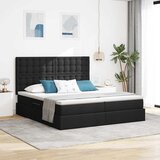  s od storage s uzglavljem Crna 180 x 200 cm Tkanina | shoptok.hr