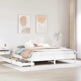 vidaXL Okvir kreveta bez madraca bijeli 180x200 cm od masivne borovine | shoptok.hr
