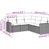  5-dijelni vrtni set sofa s jastucima bež od poliratana | shoptok.hr