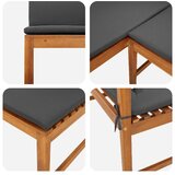  3-delni vrtni set klopi z blazinami iz trdega akacijevega lesa, (22015402) | Shoptok.si