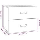 vidaXL Stenska nočna omarica siva 50x36x40 cm | Shoptok.si