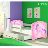 ACMA Dječji krevet s motivom, bočna bijela + ladica 140x70 cm - 17 Pony | shoptok.hr