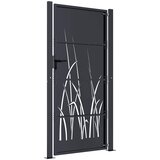  Vrtna vrata antracit 100x175 cm dizajn s čeličnim travom | shoptok.hr