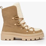 Resti Beige women's insulated trapper boots with sheepskin Lery Walk | ePonuda.com