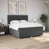  Okvir kreveta s oprugama i madrac svjetlosivi 180x200cm tkanina | shoptok.hr