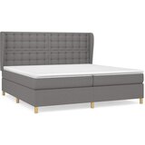  Krevet s oprugama i madracem tamnosivi 200 x 200 cm od tkanine | shoptok.hr