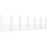  Gabionska košara U-oblika sa 7 stupova 740x20x200 cm željezna | shoptok.hr