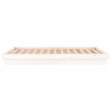  LED okvir kreveta bijeli 135 x 190 cm bračni od masivnog drva | Eponuda.com