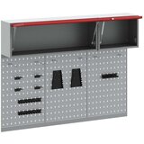  5-delni omarica za orodje in set pegboard, stenska montaža, rdeča kovina, (22048524) | Shoptok.si