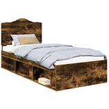  Konstrukcija postelje z vzglavjem Dimljeni oreh 100 x 200 cm, (5000102123) | Shoptok.si