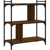  Regal za knjige s 3 razine smeđa boja hrasta 76x32x88 cm drveni | shoptok.hr