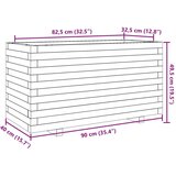  Vrtna sadilica voštano smeđe boje 90x40x49 5 cm od borovine | shoptok.hr