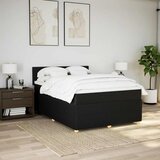  Krevet s oprugama i madracem crni 140 x 190 cm od tkanine | shoptok.hr