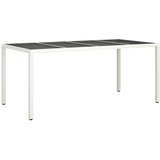vidaXL Vrtnja jedilna miza Bela 190 x 90 x 75 cm Poly ratan, (5000045112) | Shoptok.si