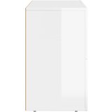  Kreveta Visoki sjaj bijela 80.5 x 35 x 59 cm Konstruirano drvo | shoptok.hr