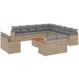 Maison Chic Seti vrtnega pohištva - Vrtna garnitura - Vrtni pohištvo set 14-delna z blazinami bež poli ratan, (21809211) | Shoptok.si