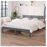  Za krevet od masivne borovine sivi 200 x 200 cm | shoptok.hr