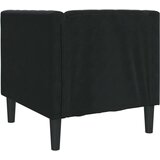 vidaXL Fotelj chesterfield črn žamet | Shoptok.si