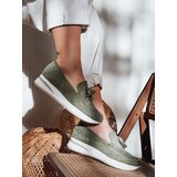 DStreet Mokasyny damskie na lekkim koturnie MOCCKO zielone | Eponuda.ba