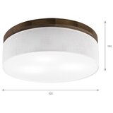  Brilagi - LED stropno svetlo BELLADONNA 3xE27/15W/230V pr. 50 cm bela/hrast orah | Eponuda.com