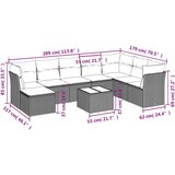 vidaXL 9-dijelni set vrtnih sofa s jastucima poliratan smeđi | shoptok.hr